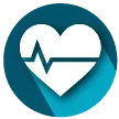 Heart icon at doctor check
