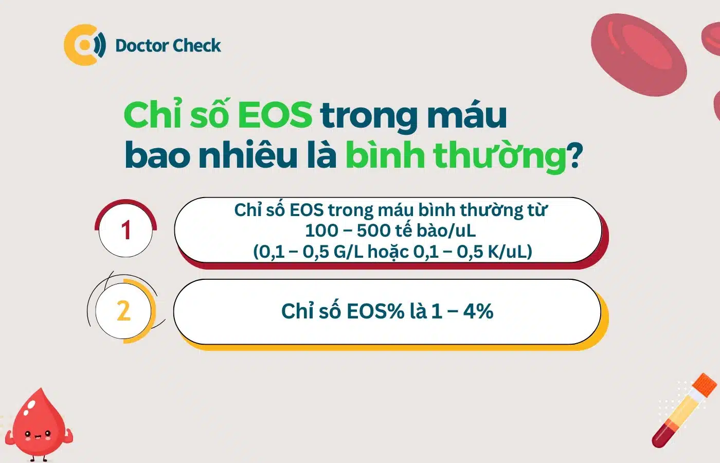 Chỉ số EOS trong máu bao nhiêu là bình thường?