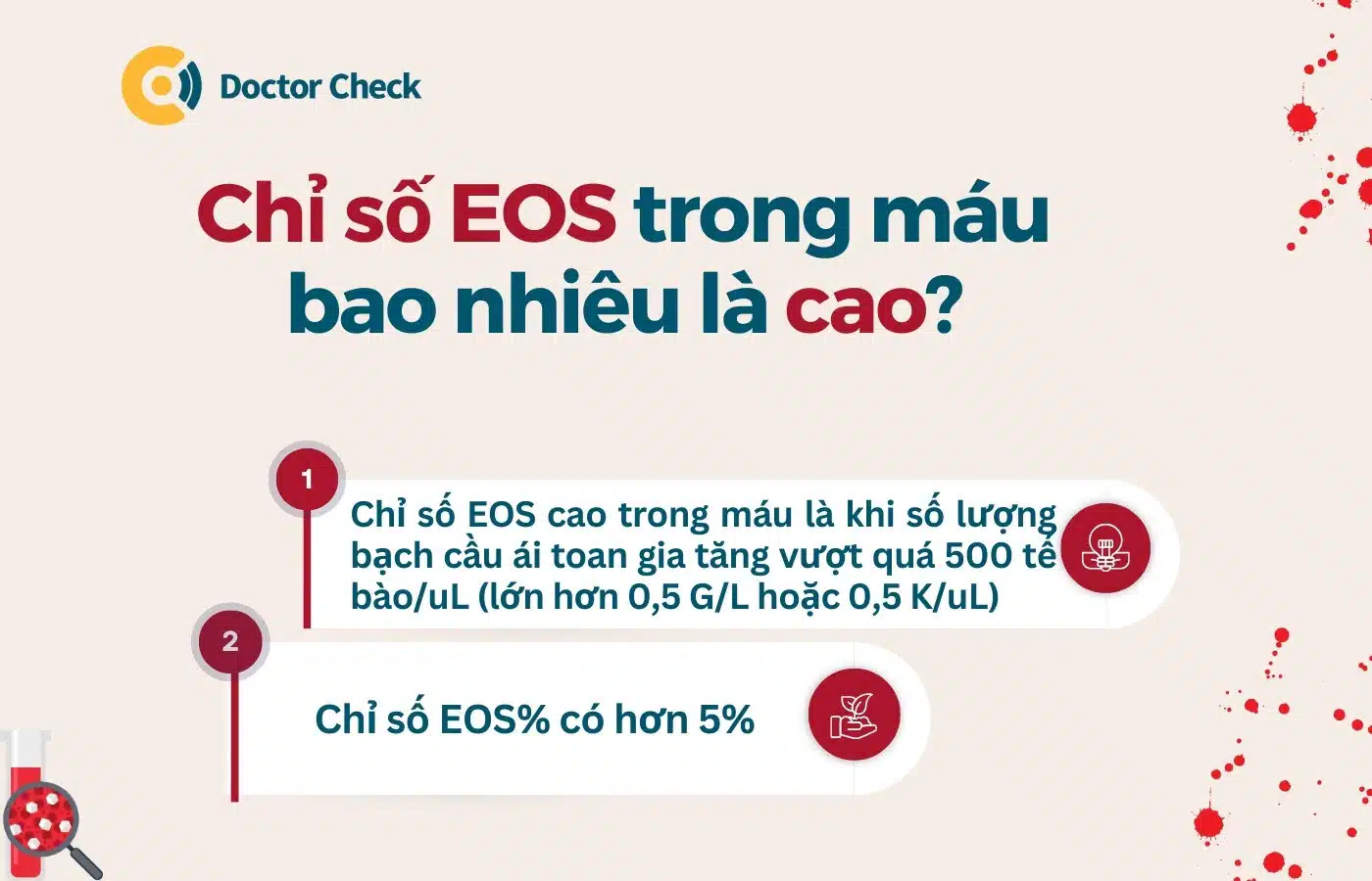 Chỉ số EOS trong máu cao là bao nhiêu?