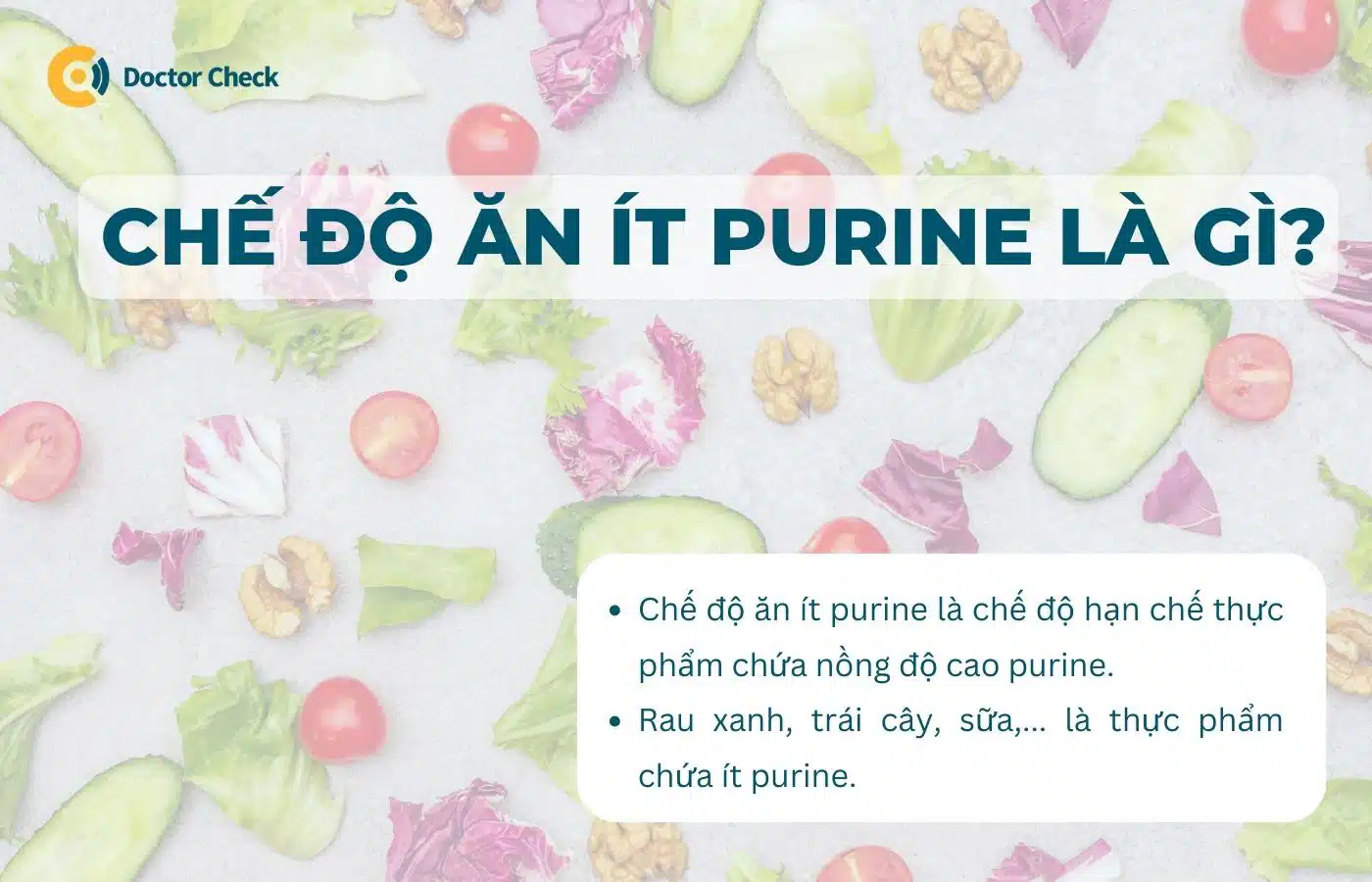 Chế độ ăn ít purine là gì?