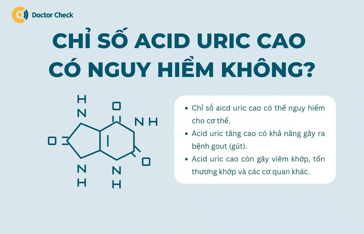 Chỉ số acid uric cao có nguy hiểm không?