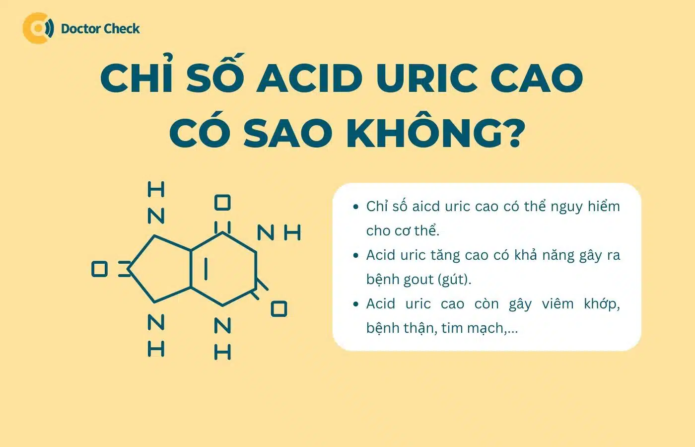 Chỉ số acid uric cao có sao không?