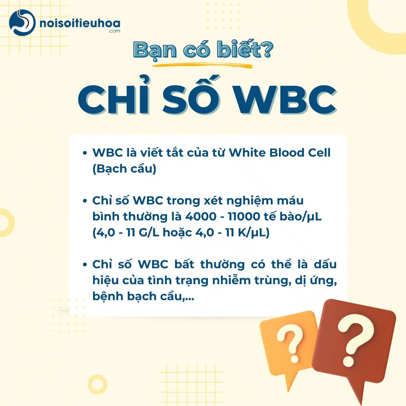 WBC là gì? WBC trong xét nghiệm máu là gì?