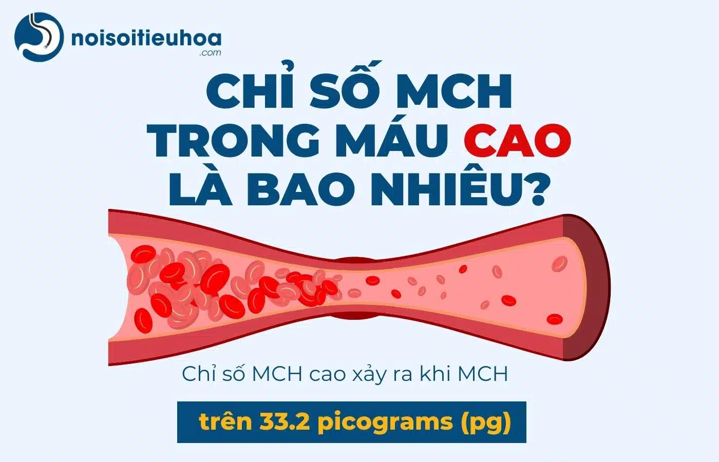Chỉ số MCH trong xét nghiệm máu cao là bao nhiêu?