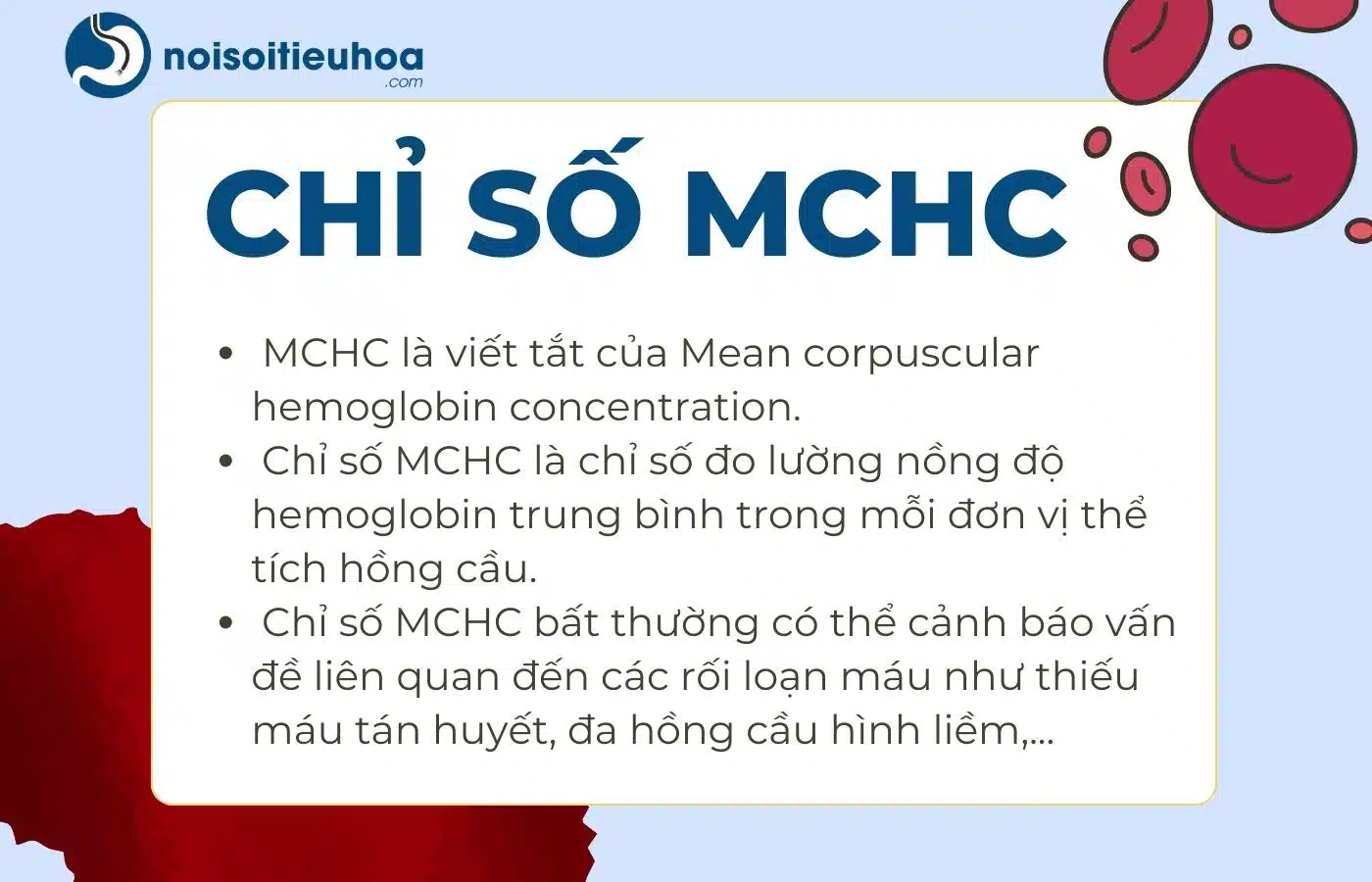 Tổng quan cơ bản chỉ số MCHC trong xét nghiệm công thức máu